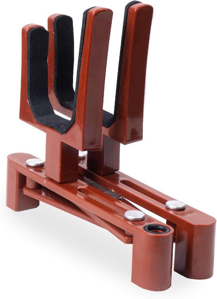 Violin Stand Musical Instrument Stand with Bow Holder for Violin,Portable and Foldable (Red) image number 5