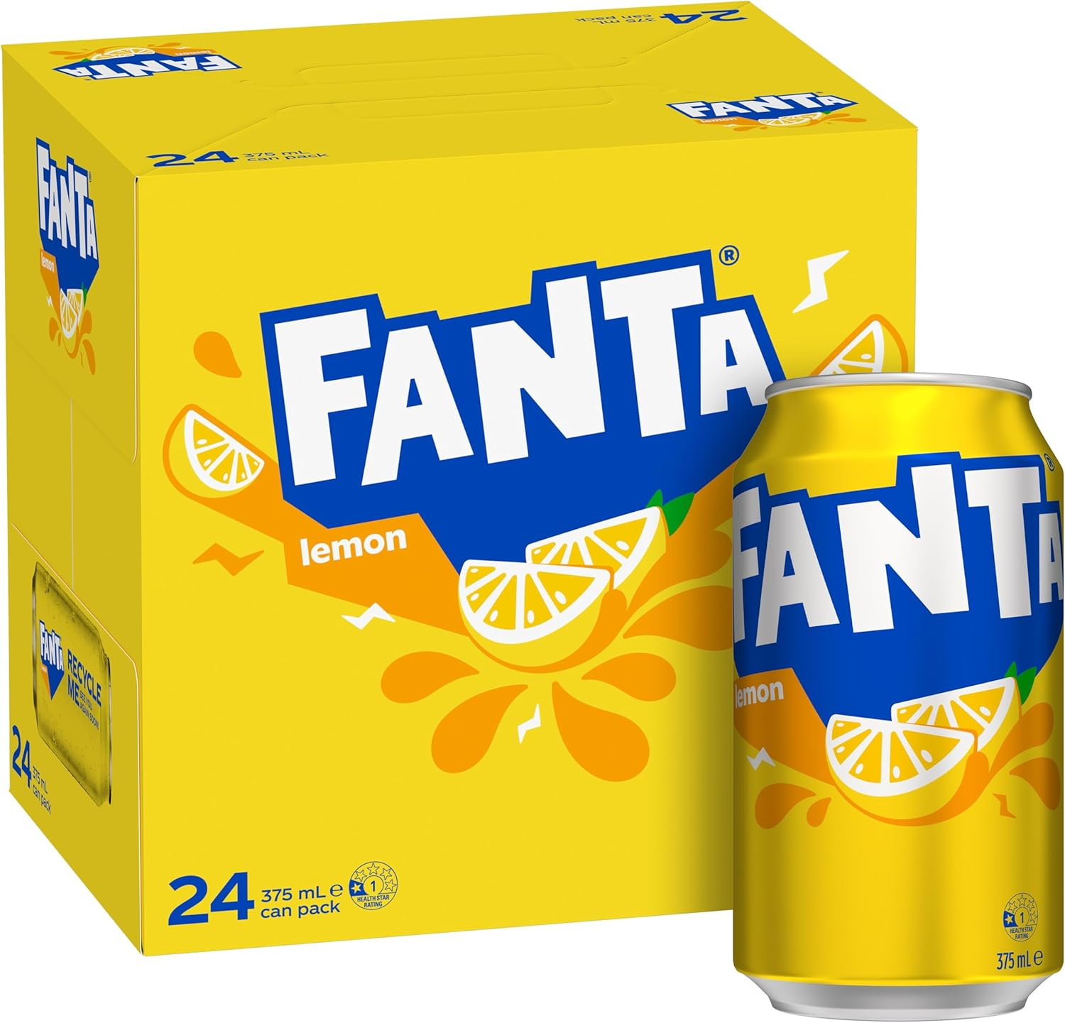 Fanta Lemon Soft Drink 24 X 375Ml Can image number 1