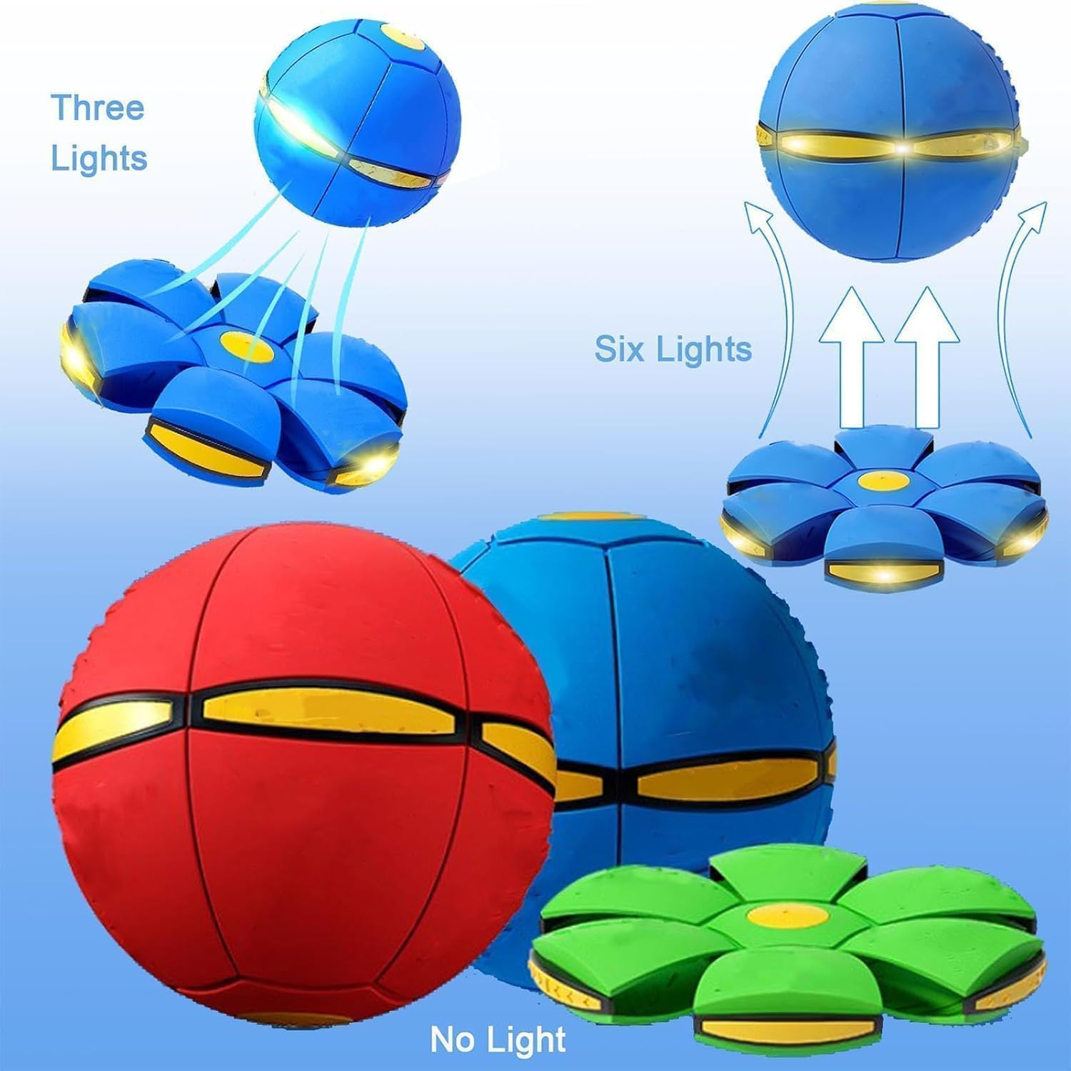 Magic Ball, Magic Metaball, Children Bouncing Ball, Parent-Child Interaction, Dual Form Freely Switchable, with 6 Light - A image number 7