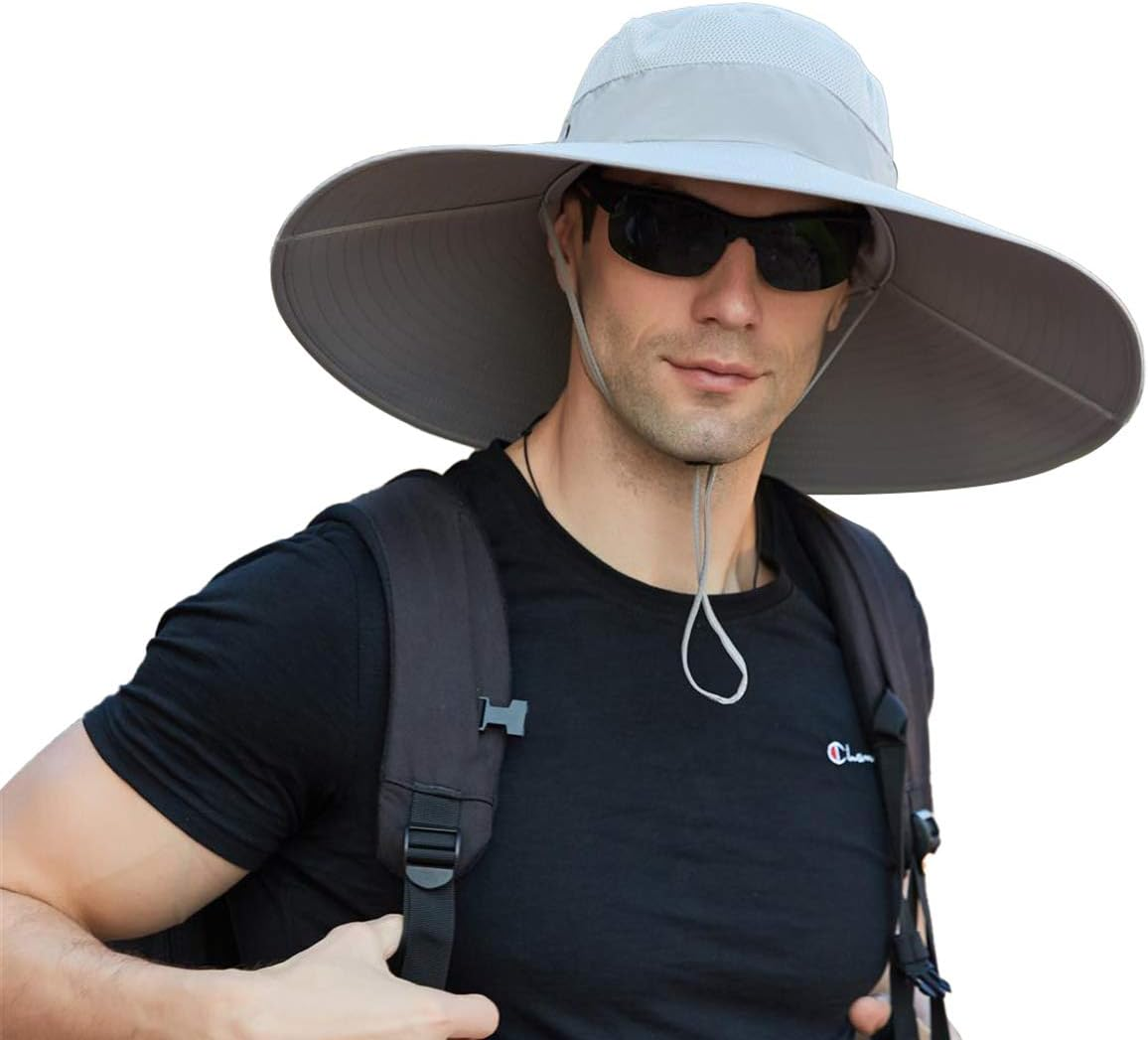 Leotruny Super Wide Brim Bucket Hat UPF50+ Waterproof Sun Hat for Fishing Hiking Camping