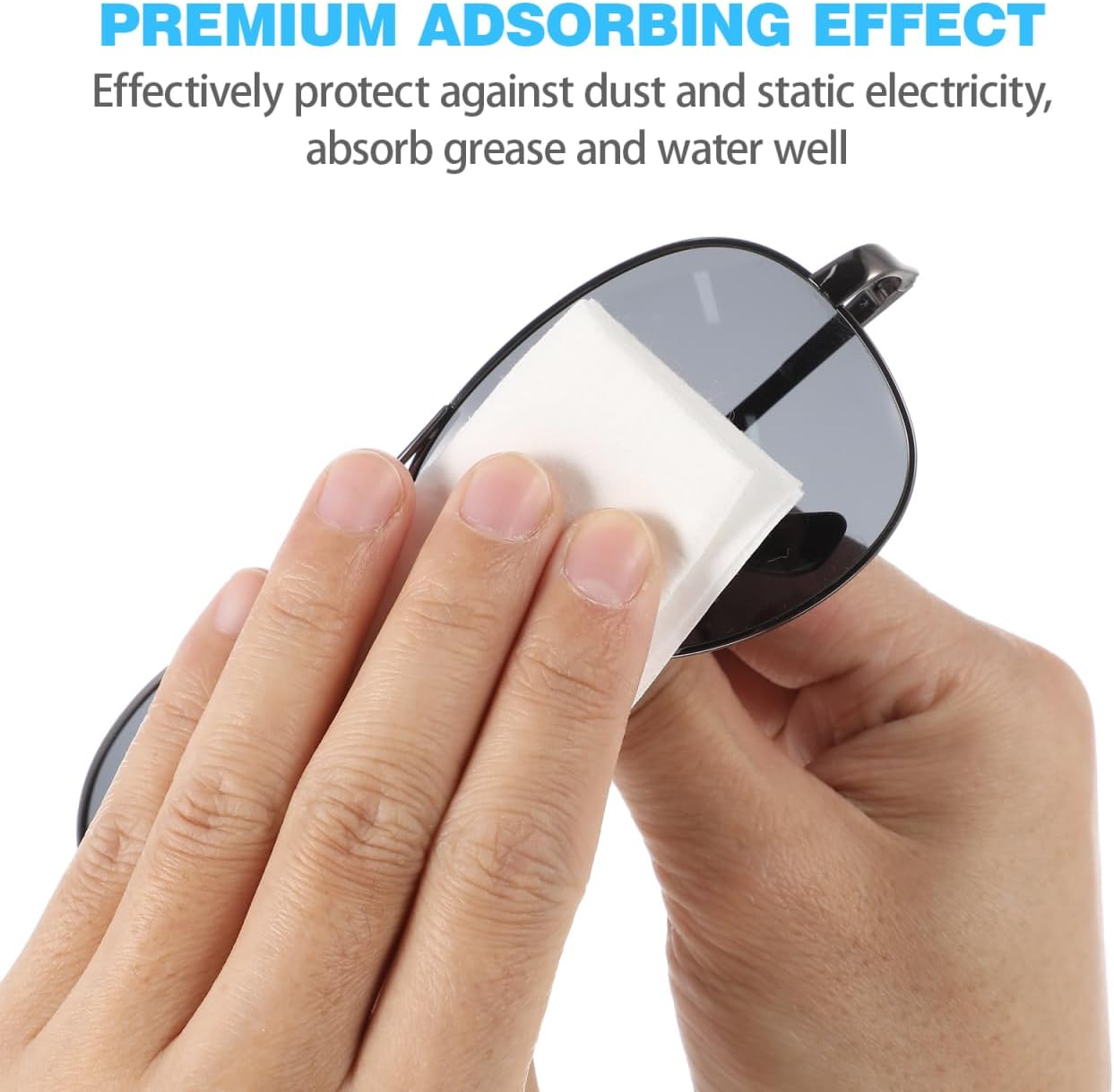 300Pcs Lint-Freed Wipes, 6X6 Inch Non-Woven Cleanroom Lab Chem Wipes, Automotive Dustless Dry Papers for Electronic Screen, Glass, Lens image number 4