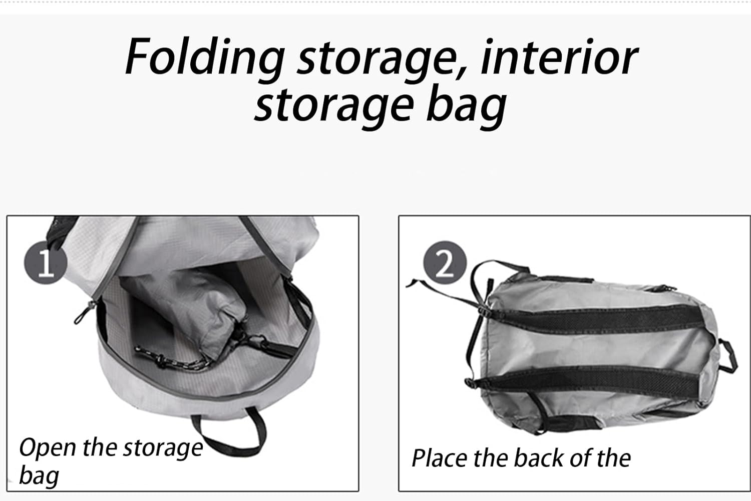 Hiking Backpack, 20L Lightweight Backpack, Foldable, Thin Waterproof Backpack, Suitable for Daily Fitness, Cycling, Travel, Camping, Hiking, Outdoor Sports - Sapphire image number 7