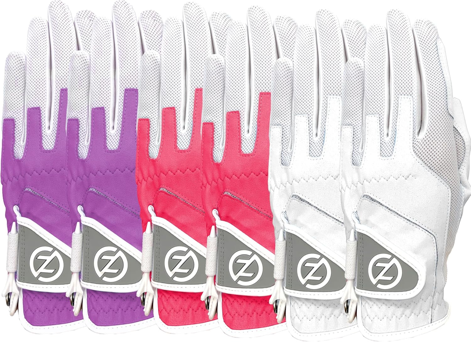 Zero Friction Women'S Compression-Fit Synthetic Golf Glove - Universal Fit One Size (Pack of 6), Worn on Left Hand image number 1