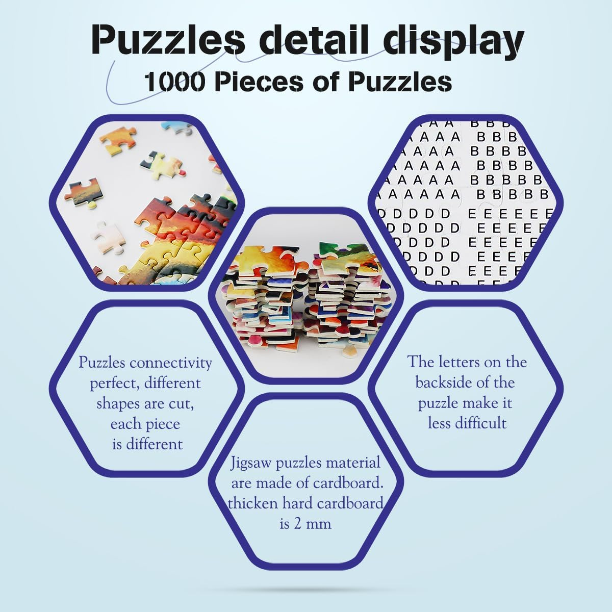 MISITU 1000 Pieces Jigsaw Puzzles for Adults Challenging Difficult Puzzles Impossible Puzzle Teens Jigsaw Puzzle Abstract Watercolor Graduation Home Decoration 70 X 50 Cm with Reference Poster image number 2