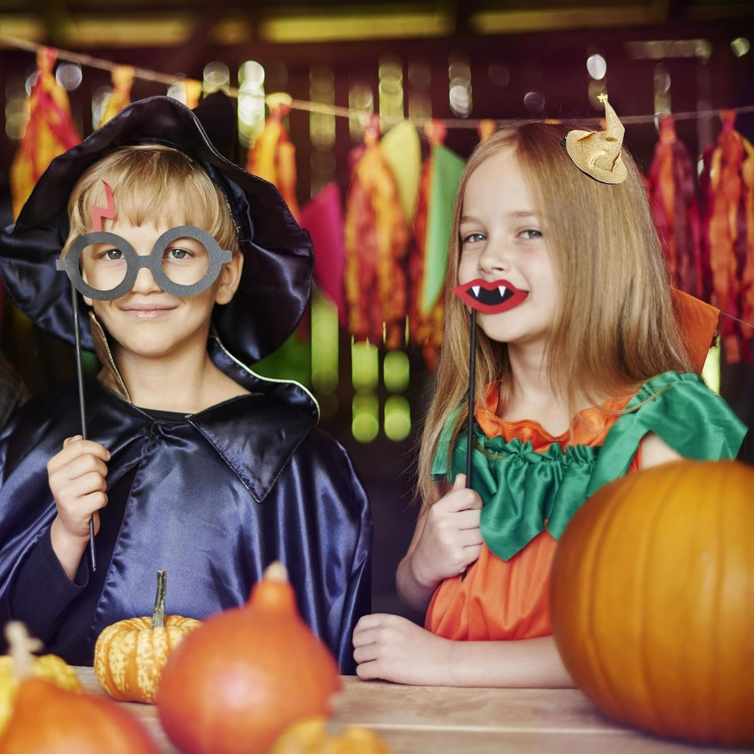 Halloween Hair Pins, Halloween Hair Clips - Pack of 2 Halloween Clothing Pin Hair Clip, Shiny Star and Moon Costume Headwear, Wizard Hat, Hair Pins for Women image number 4