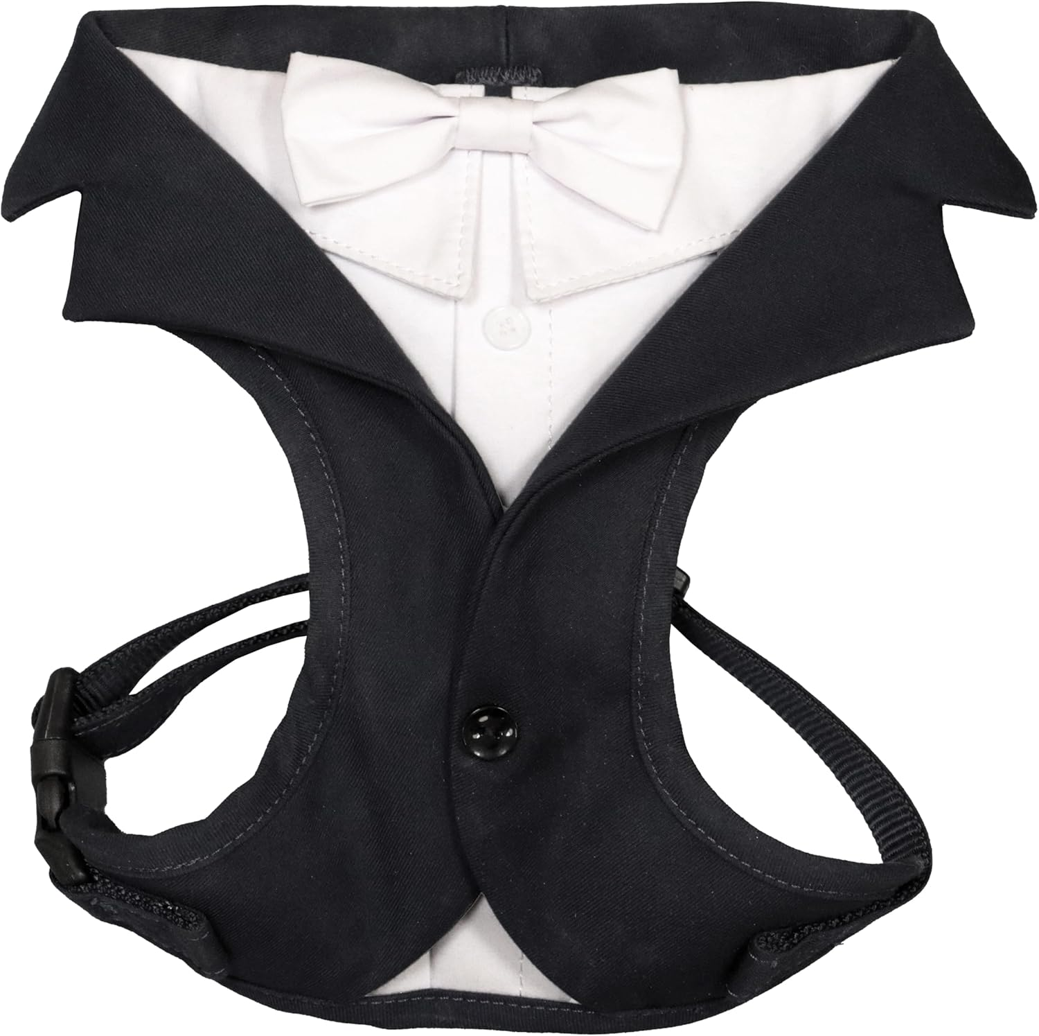 Croci Ceremony Groom Male Dog Harness for Weddings, Tuxedos for Dogs, Adjustable, Black, M/42-55Cm image number 1