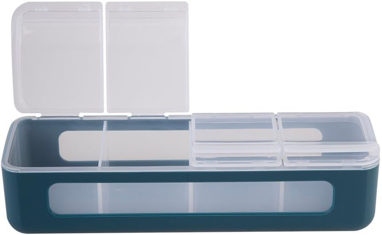 Melii Luxe 4 Compartment Snackle Box - Blue