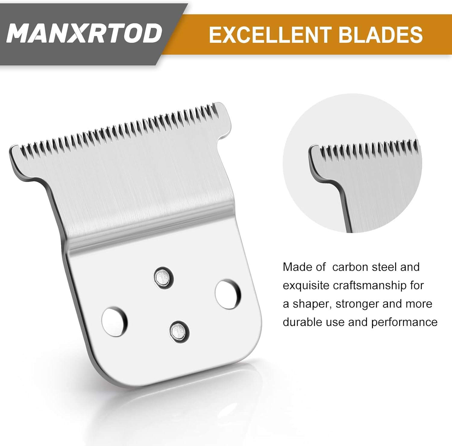 2 Pack Replacement Blade for Andis Slimline Pro Li D8 Trimmer, 32105 Stainless-Steel Deep-Tooth T Blade Compatible with Andis Slimline Pro Li D8/D7 - Close & Sharp Cutting, Zero-Gapped Blade - Silver image number 5