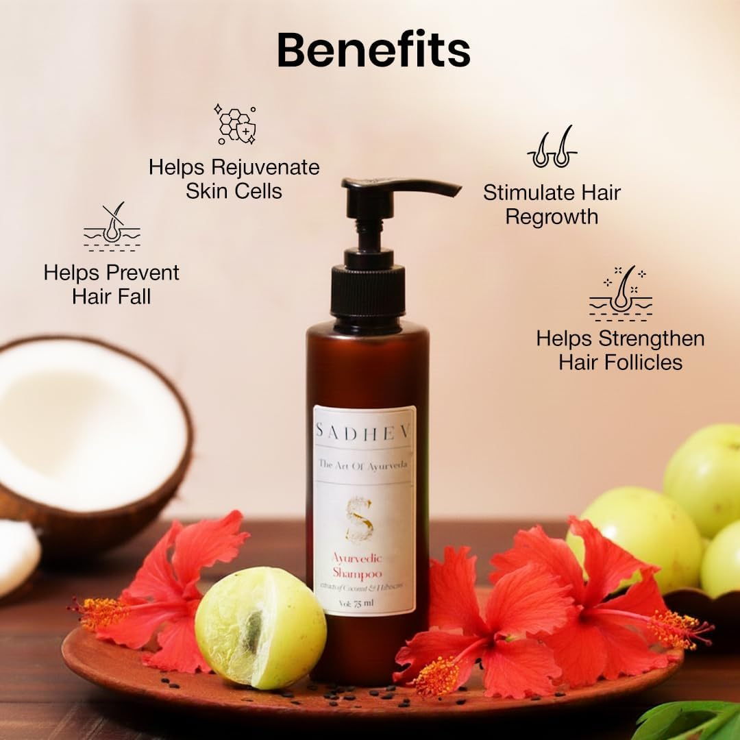 Sadhev - Ayurvedic Shampoo - Coconut & Hibiscus 75Ml image number 5