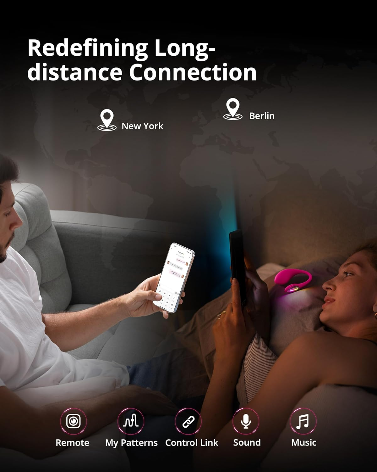 LOVENSE Lush 4 Remote Control Wearable G-Spot Egg Vibrator for Women, Adult Sex Toys & Games with Vibrant LED Light Tail, Long Distance App Controlled Stimulate Vibrator Easy Use & Powerful image number 3