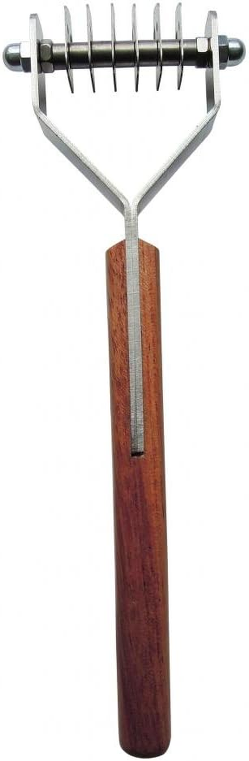 Mars Coat King Double Wide Dematting Undercoat Grooming Rake Stripper Tool for Dogs and Cats, Stainless Steel with Wooden Handle for Thick Coats, 23-Blade Stripper for Groomers, Pet Owners image number 2