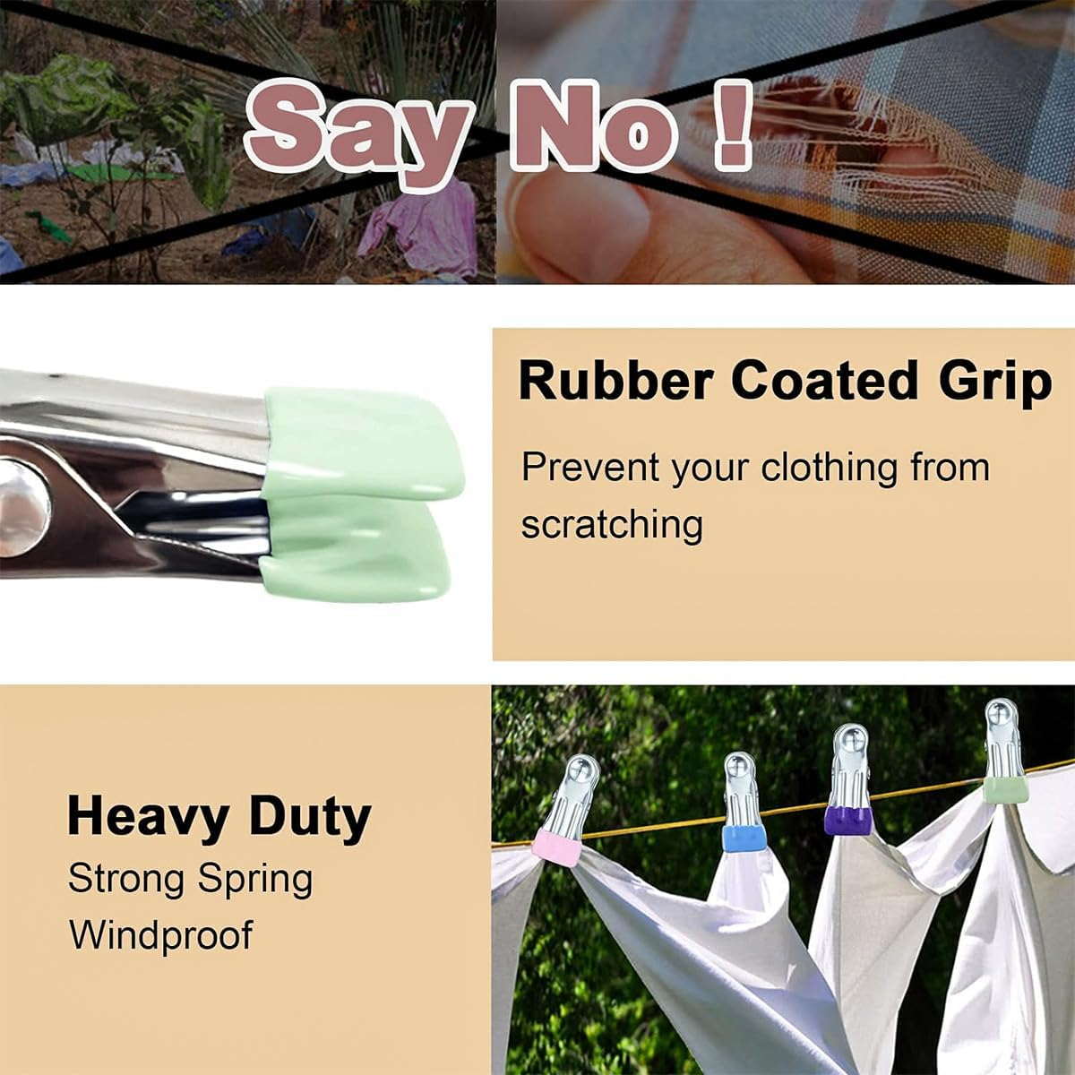 Vivoglow 32-Pack Stainless Steel Pegs for Home Organization & Kitchen image number 5