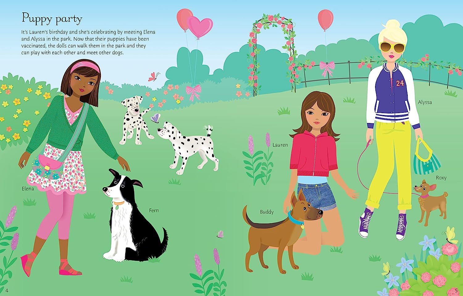 Usborne Dolly Dressing Dogs & Puppies Sticker Book image number 2