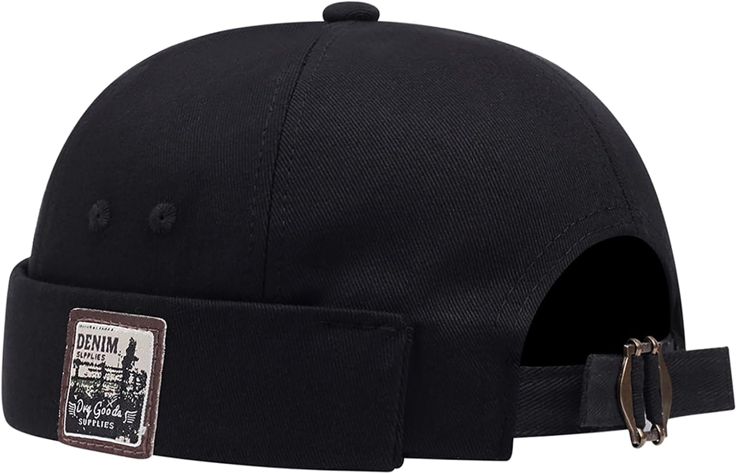 Malaxlx Mens Docker Hat Cap Brimless Hats Beanie Skull Cap Worker Sailor Cap Rolled Cuff Retro Adjustable