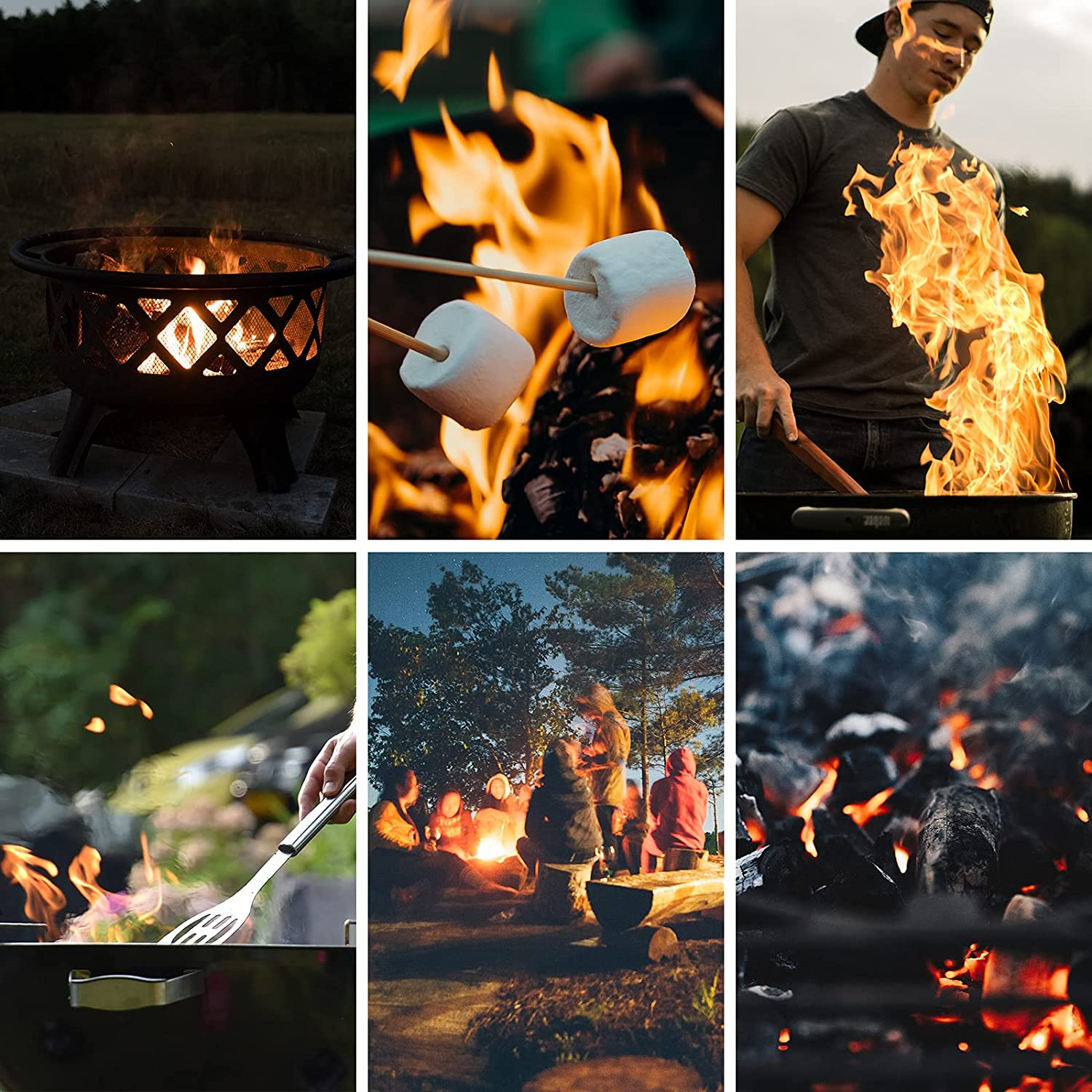 Fire Pit Cover round Waterproof Fit for 80/90/100Cm Outdoor round Firepit or Fire Bowl 420D Heavy Duty Firepit Cover, Black Patio Fire Bowl Cover image number 3