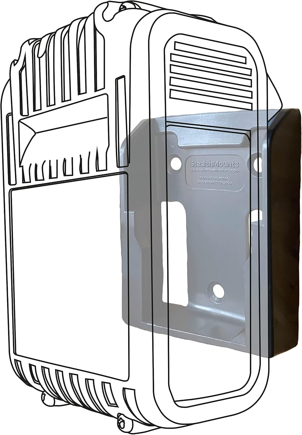 Stealthmounts Battery Mounts for Dewalt 18V (Black) - 6 Pack image number 3