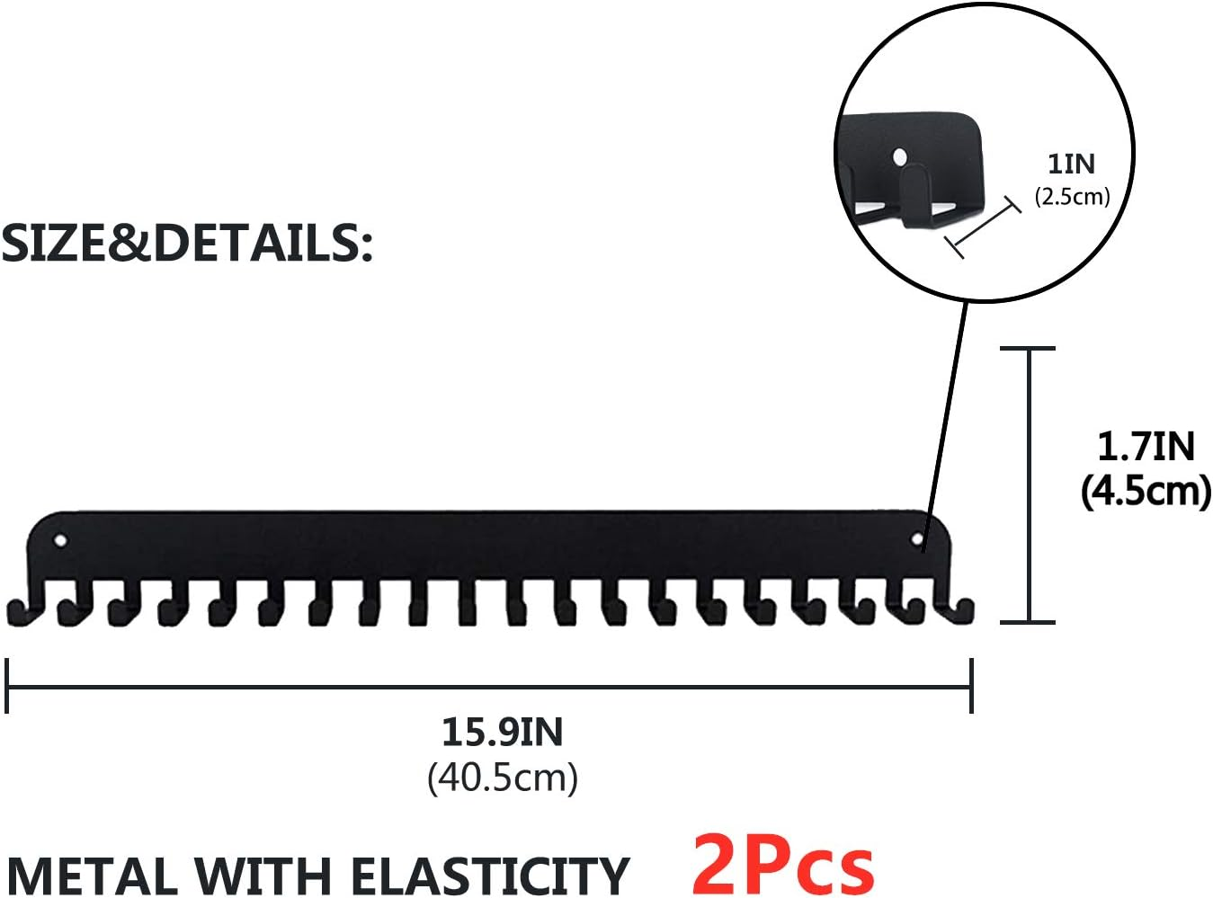 Goutoports Medal Holder, 2 Pack - Sturdy Black Metal Storage Hook for over 60 Medals - Wall Mount Hanger for Runners, Athletes, Gymnasts, Sports Enthusiasts image number 1