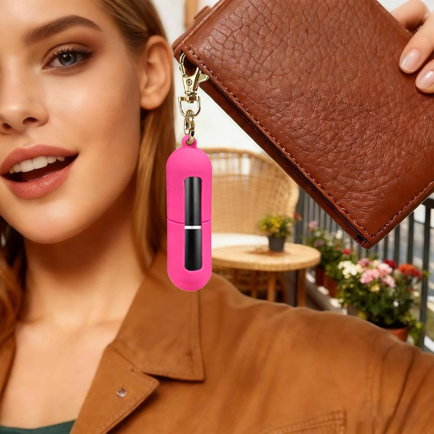 Wiroouia Lip Gloss Holder Keychain - Portable Silicone Cover - Lip Holder Keychain - for Workplace Outdoor Activities Daily Commute Travel Gym image number 3