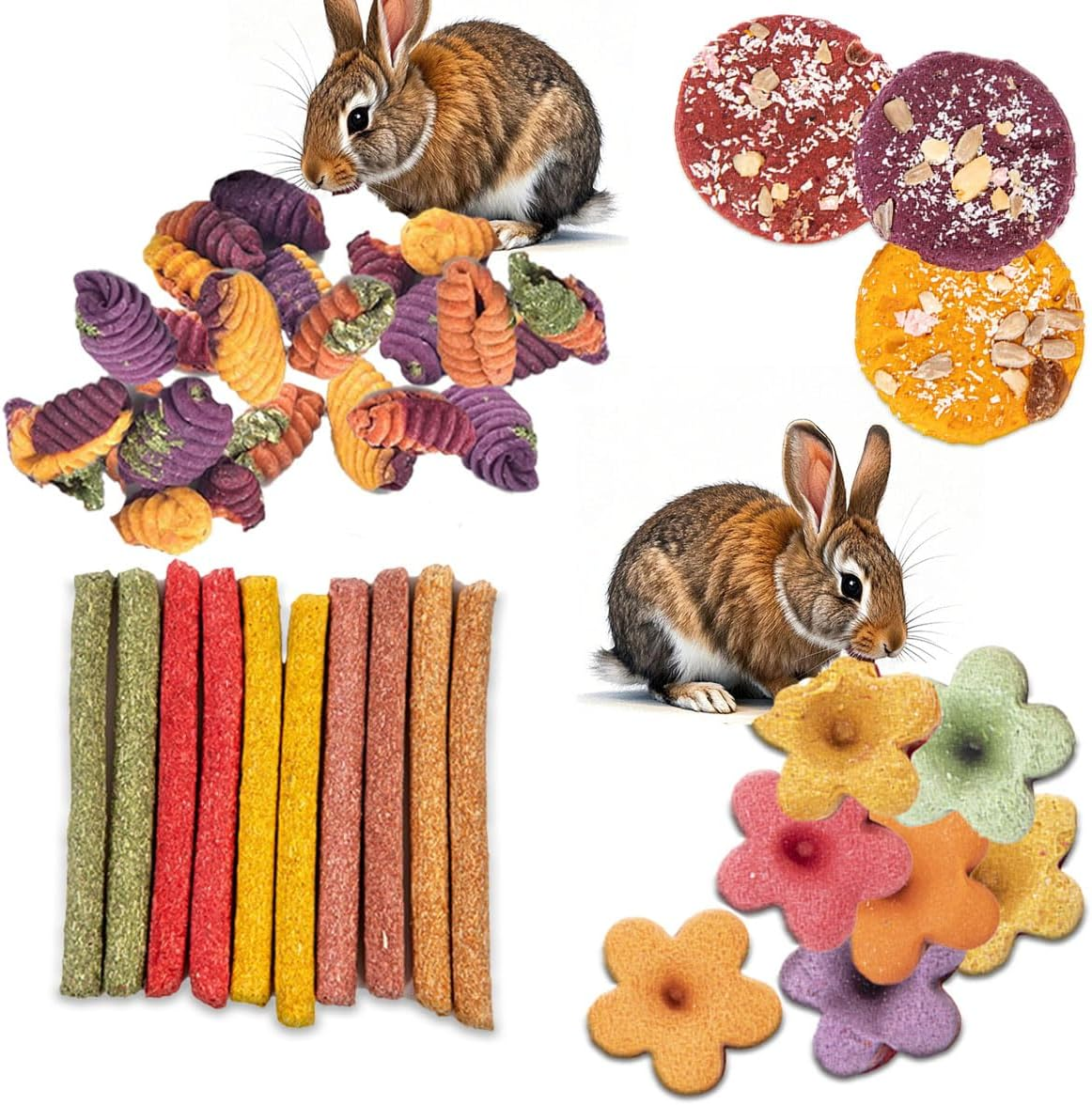 JCBCKJ Rabbit Chew Toys, Timothy Grass Sticks, Rabbit Toys-Grinding Sticks, Suitable for Rabbits, Hamsters, Chinchillas, and Other Rodent Pets of Ideal Snacks (30-1) image number 5