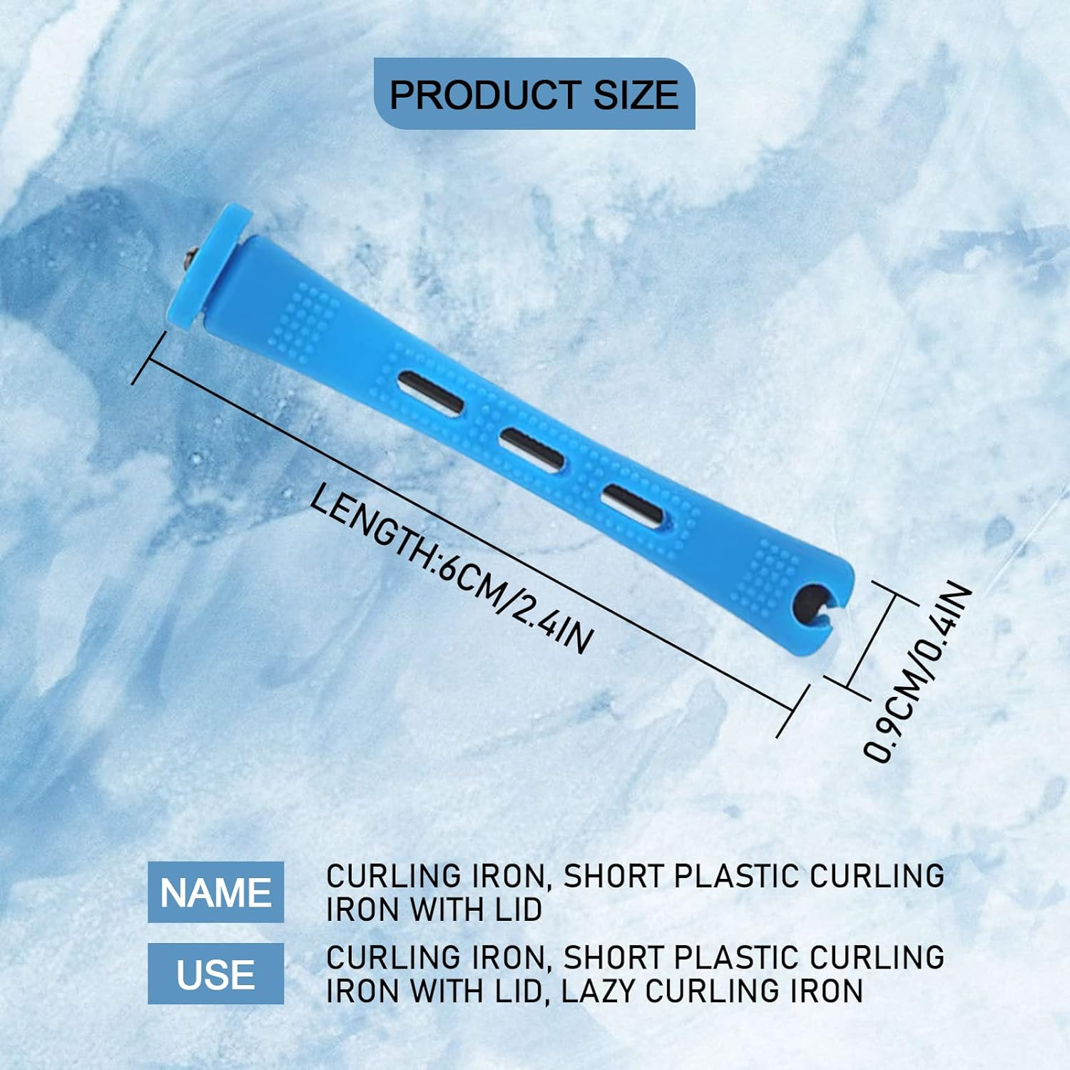 CZAYEFNH 50 Pieces Hair Wave Rods Short Non-Slip Hair Rollers Plastic with Elastic Band Perm Bars Hairdressing Tool with 2 Steel Spit Duck Comb for Hairdressers 0.35 Inches image number 1