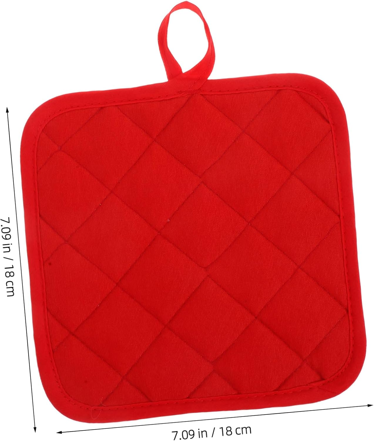 GARVALON 10Pcs Quilted Cotton Kitchen Pot Holders Heat Resistant Square Baking Hot Pads for Everyday Use Reusable Cooking Pot Holders Trivets