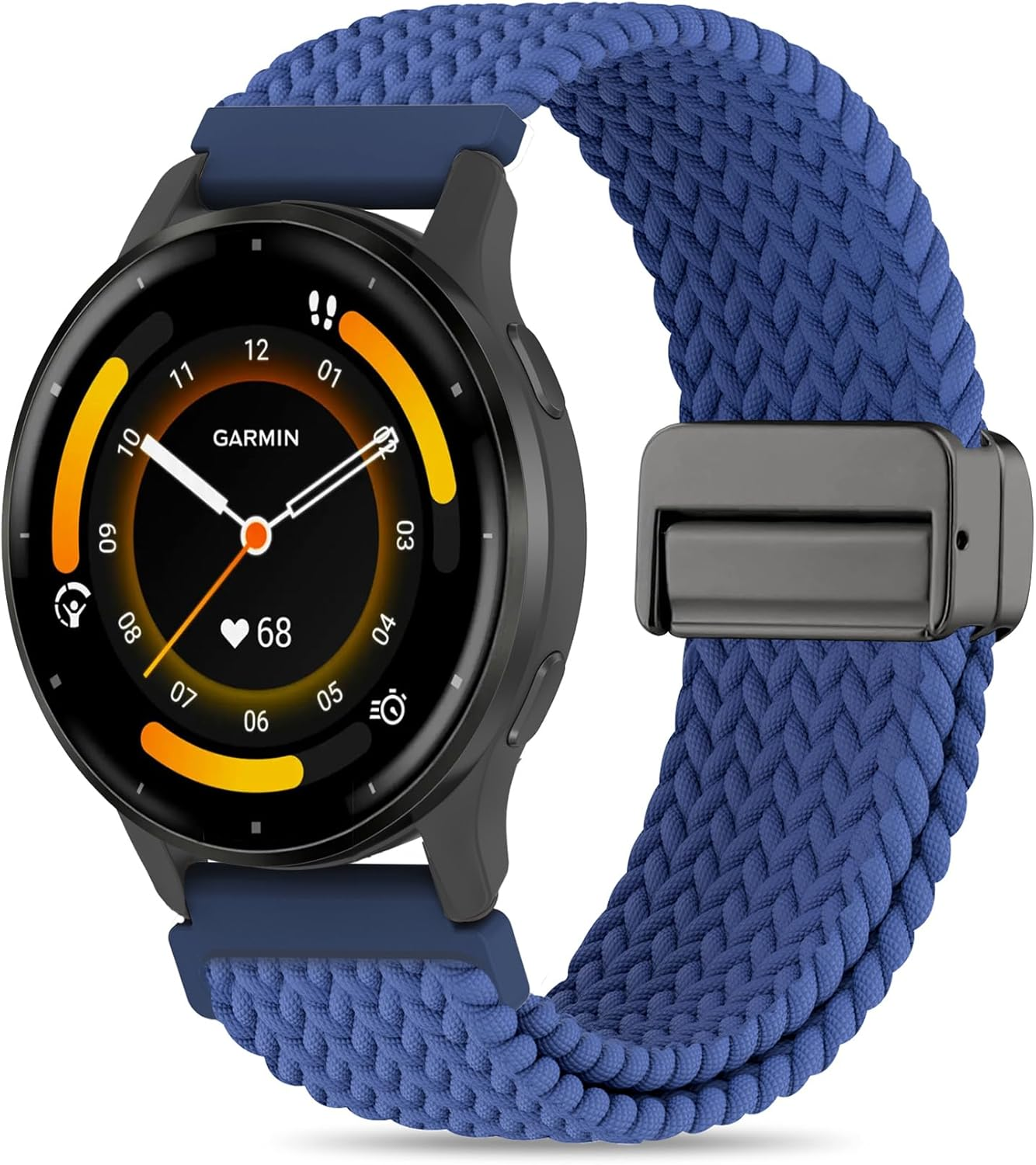 18Mm Magnetic Braided Watch Band Compatible with Garmin Venu 3S/Venu 2S/Vivoactive 4S/Vivomove 3S/Venu 4 41Mm/Forerunner 265S/Forerunner 255S,Quick Release Nylon Soft Sport Stretchy Strap image number 6