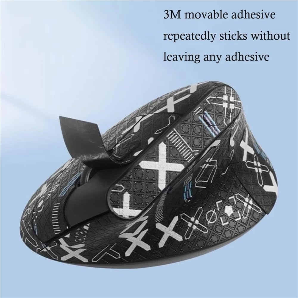 MX Vertical Mouse anti Slip Grip Tape, Sweat Resistant Protective Sticker(Black) - Gray image number 7
