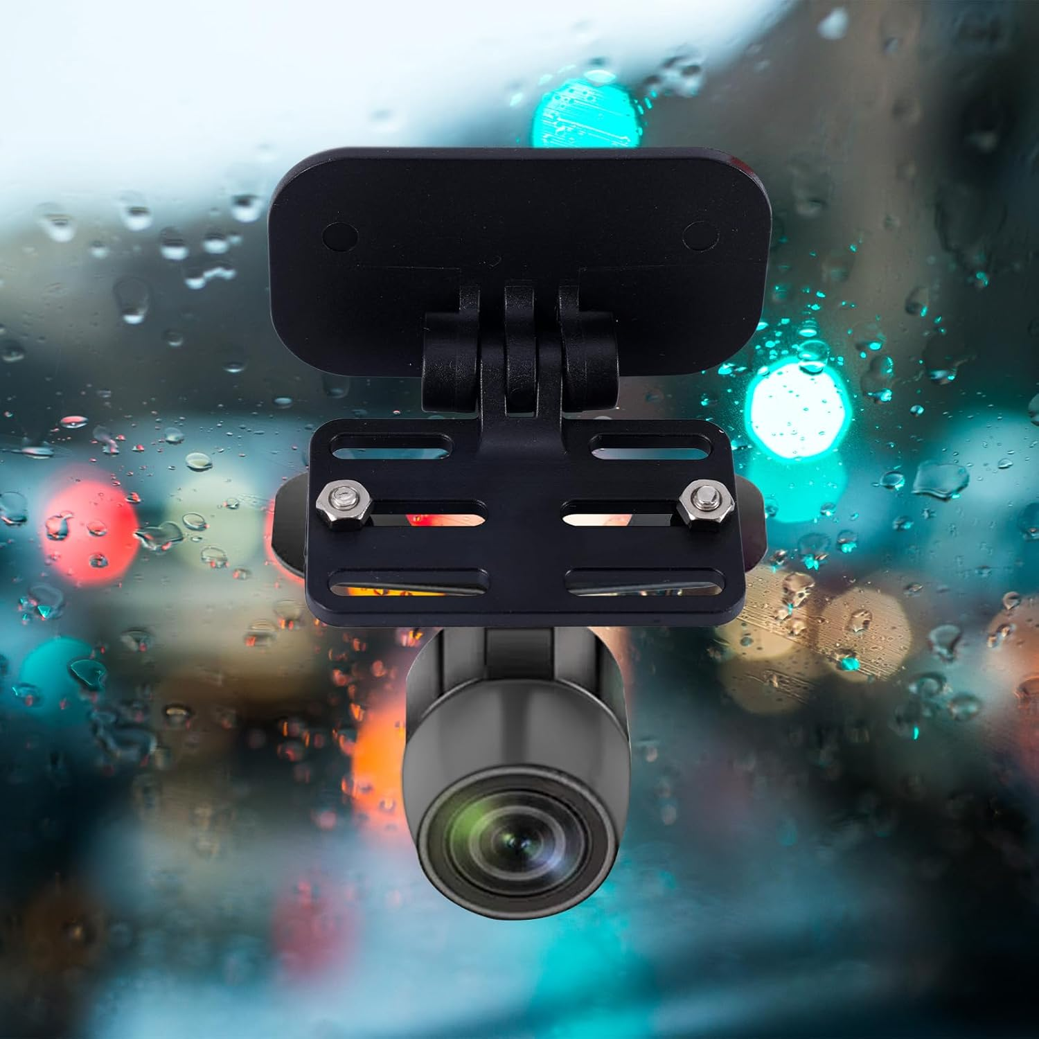 2Pcs Rear Camera Holder, Adhesive Backup Camera Mount Dash Cam Mirror Mount Rear View Camera Bracket Reverse Camera Holder Rear Window Bracket, Easy to Install image number 5