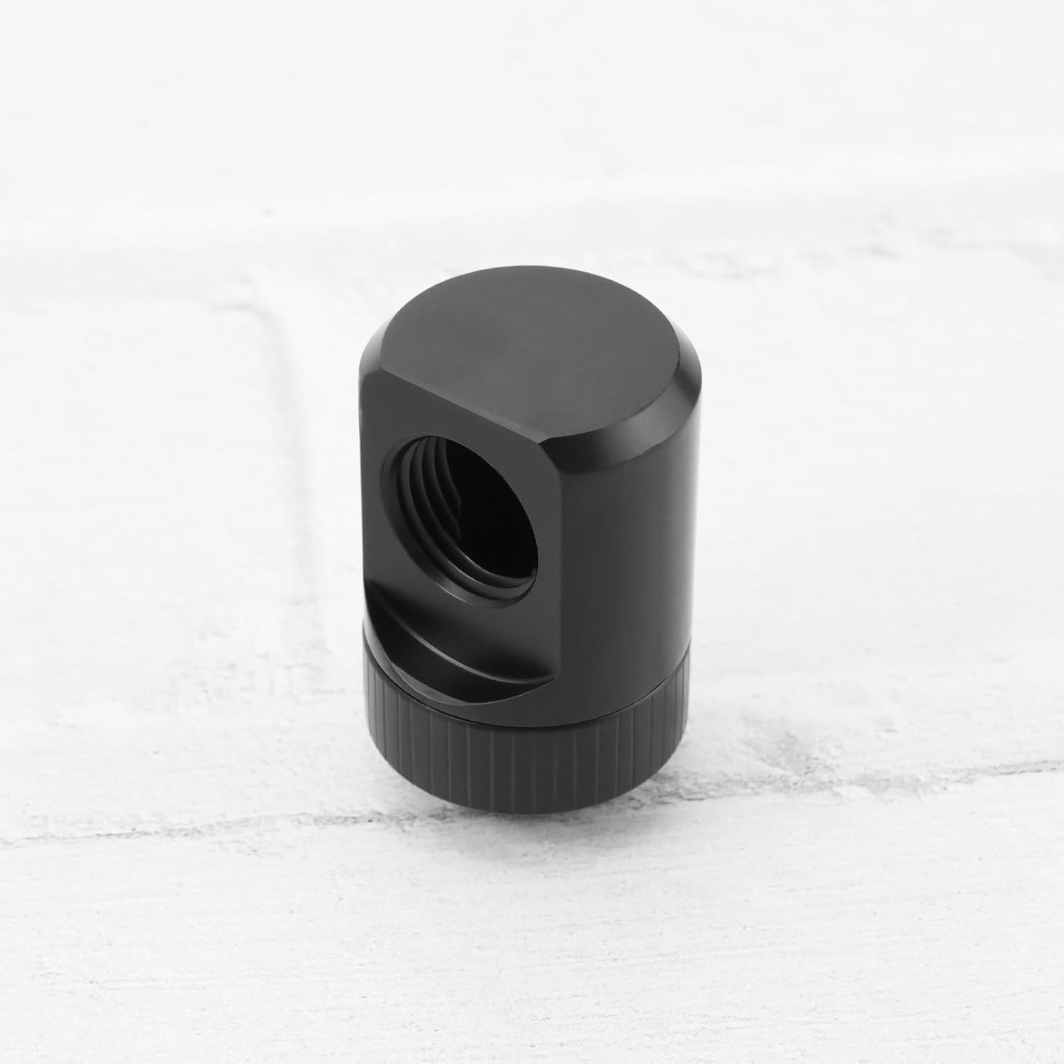 Emagtech 1PC Water Cooling Fitting 90 Degrees PC Water Cooling Elbow Connector G1/4 Thread Brass Torque Rotary Torque Wrench End Fitting Black image number 5