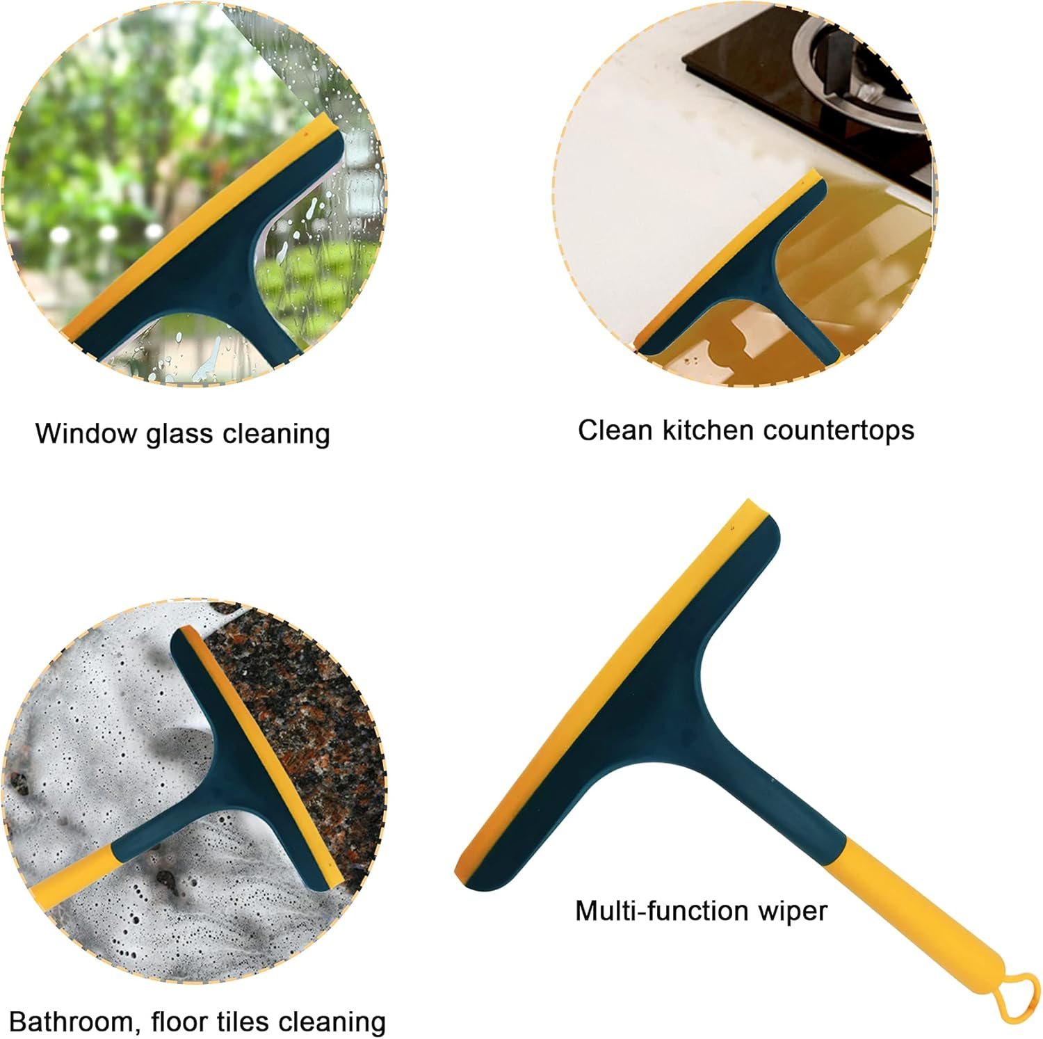 IZSOHHOME Household Universal Tool Brush Set,Kitchen Brush,Garage Brush,Toilet Brush,Mini Broom&Dustpan,Dish Brush,Bottle Brush,Desktop Broom,Squeegee,Kitchen Cleaning,Protect Tableware Surface - White image number 6