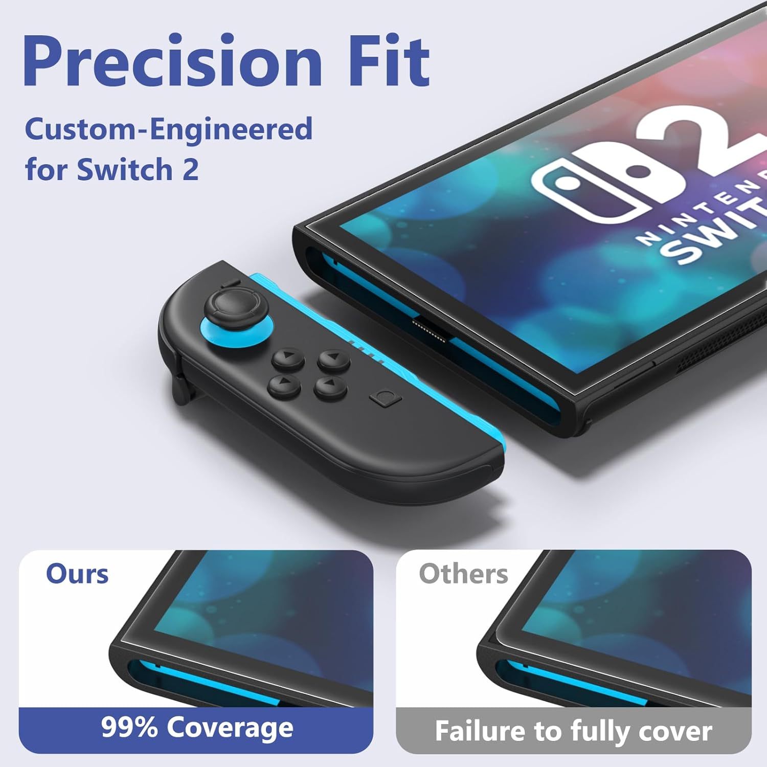 Leonids 3 Pack Screen Protectors for Nintendo Switch 2 7.9-Inch 2025, HD Tempered Glass Screen Protectors with Alignment Frame for Switch 2 (3 Pack) image number 3