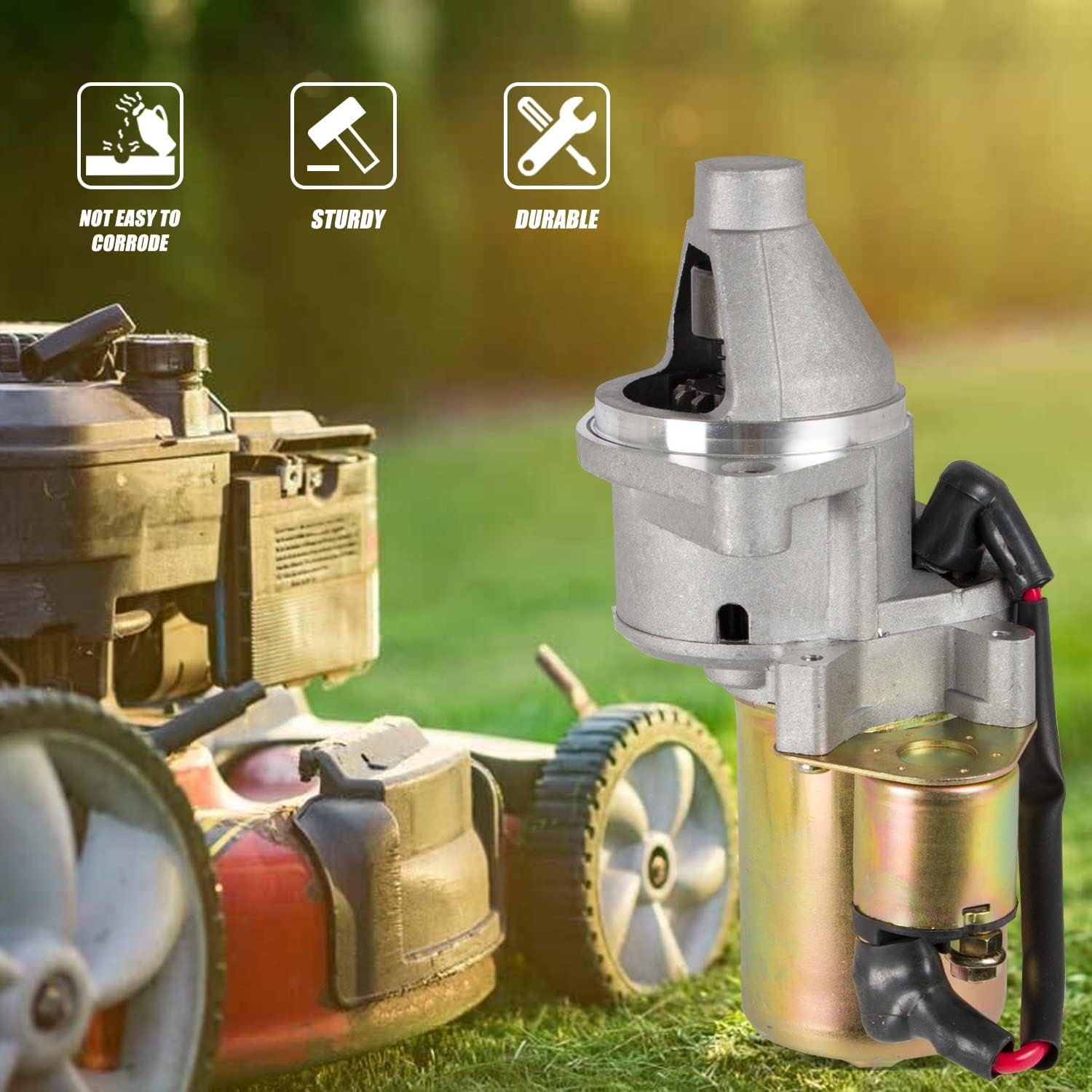 Starter Motor for Afron Allmand Toro,Honda GX340 GX390 GX420 11HP 13HP 16HP EM5000 EM6000 EB6500 Generator Replace Part Number 31210-ZB8-0130, 31210-ZE3-013, 31210-ZE3-023,DB5B6,DB5B8 image number 3