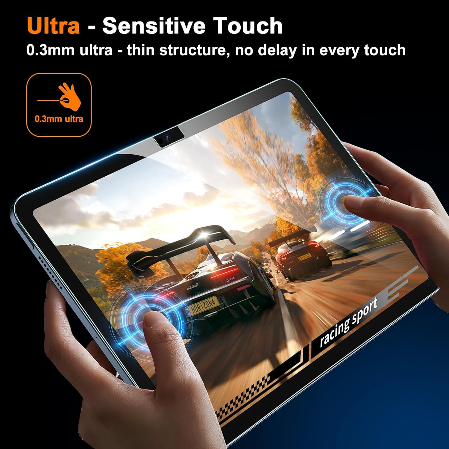 Avakot 2 Pack Ipad 10Th Generation Screen Protector Tempered Glass Screen Protector for Ipad 10.9 Inch 2022 Ultra Thin Tempered Glass Film for Ipad 10 Gen Touch Sensitive Anti-Scratch image number 1