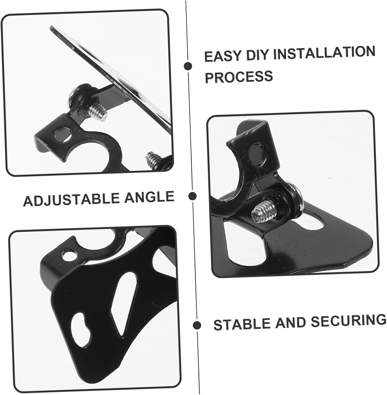 Generic 90 Degree Rear View Mirror Camera Bracket Universal Fit for Car Rear View Camera Mount License Plate Bracket