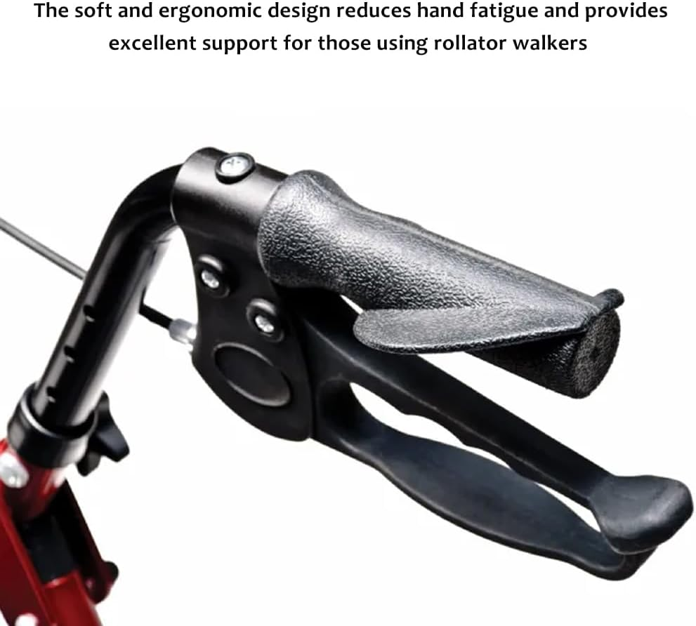 Rollator Hand Grip for Rolling Walker Replacement - Elderly & Disabled Patient Handgrips Accessories, 7/8", 2 Pcs (Black-A) image number 1
