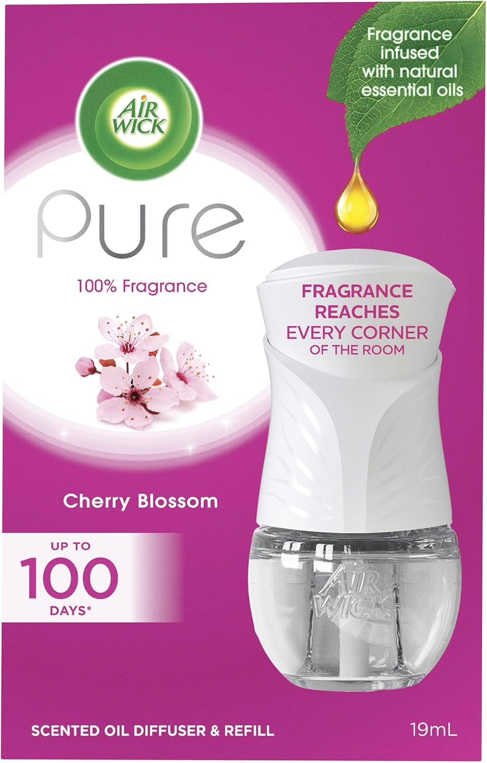 Air Wick Pure Scented Oil Diffuser with Cherry Blossom Refill 19 Ml image number 4