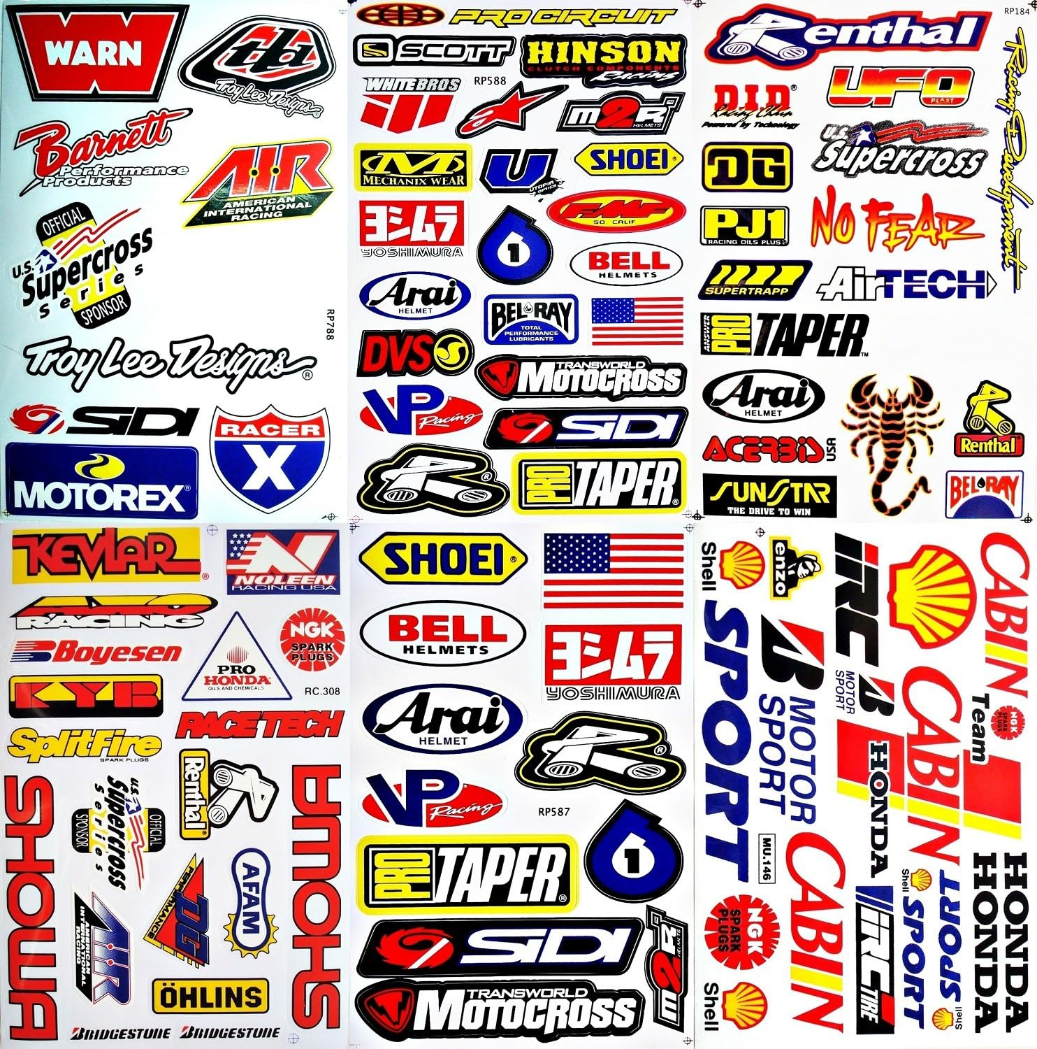 Dirt Bike Motorcycles Supercross Motocross ATV Lot 6 Vinyl Decals Stickers D6015 image number 6