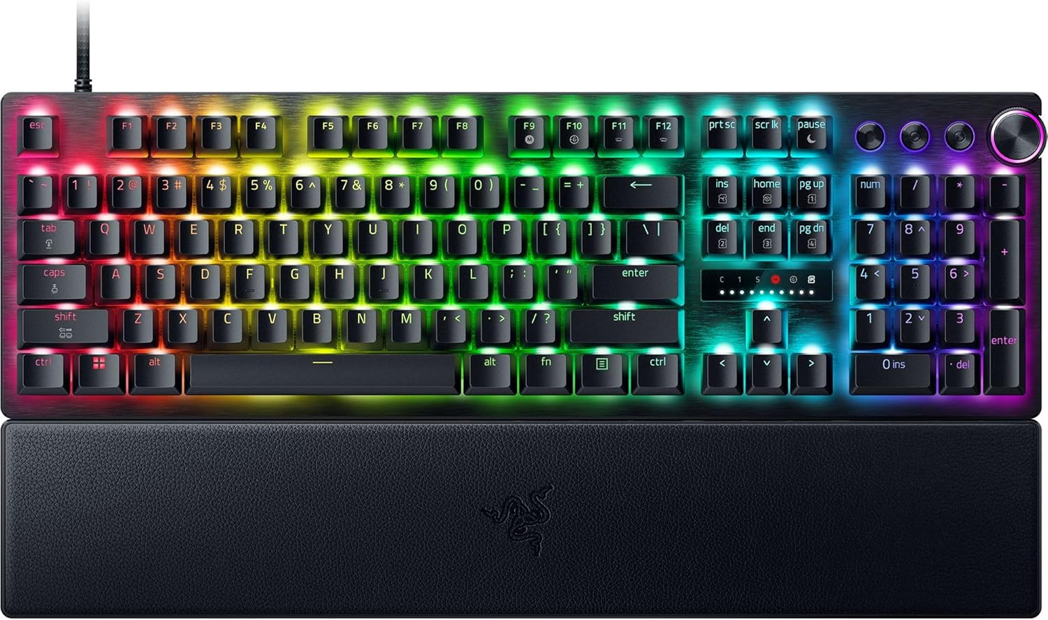 8,000 Hz Rapid Trigger, Razer Razer, Huntsman V3 Pro, 8 Khz, Analog with Adjustable Action, Gaming Keyboard, Optical Switch, Snap Tap, Fast Input Priority Function, Wrist Rest, English Layout image number 4