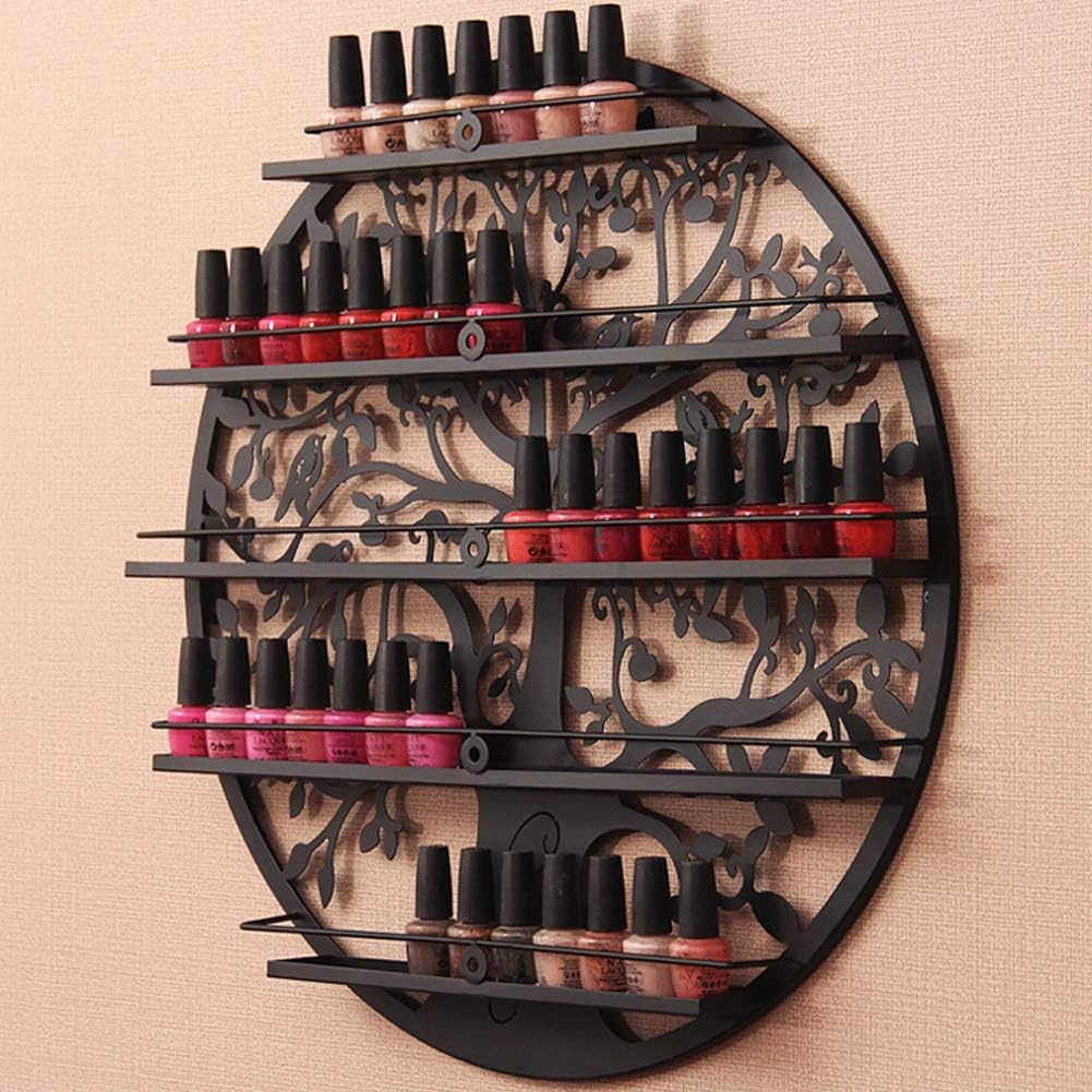 Nail Polish Holder, Long Service Life Nail Polish Rack, Professional Manicurist for Nail Salon(Black Five Layers) image number 5