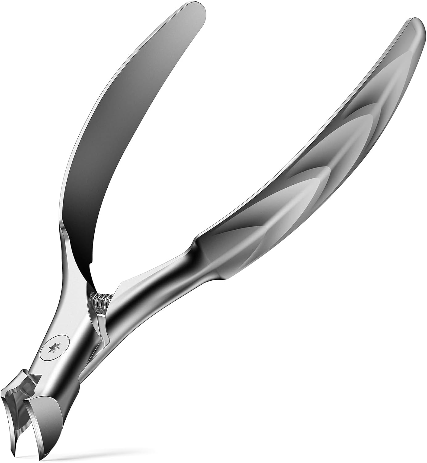 FERYES Wide Jaw Thick Toenail Clippers Thick Toenails - Precision Stainless Steel Toe Nail Clippers for Thick Nails for Seniors with Catcher - Silver