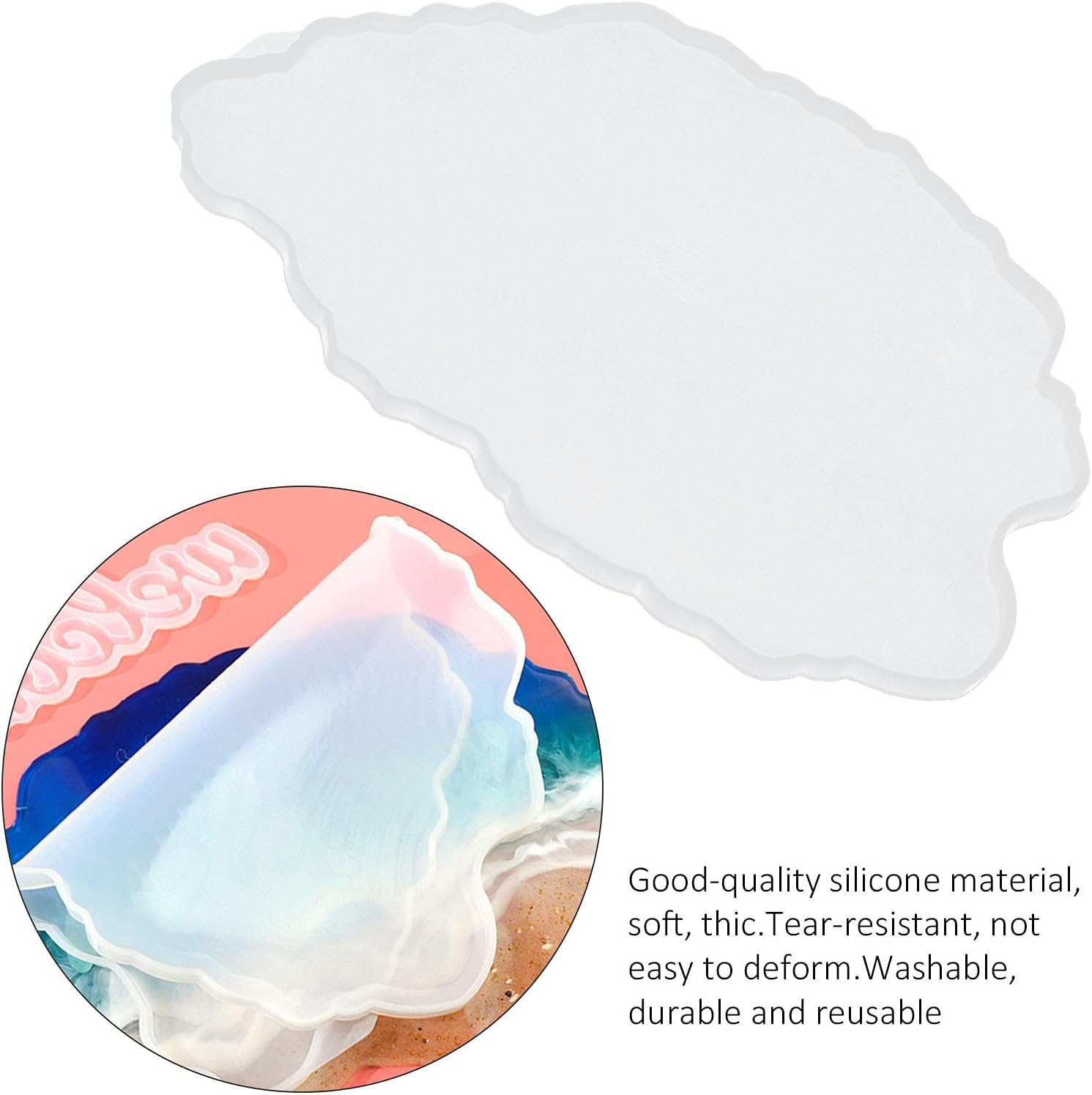 2Pcs Welcome Resin Molds Resin Moulds Resin Casting Mold for Home Desk Table Room Decor Wall Art image number 5