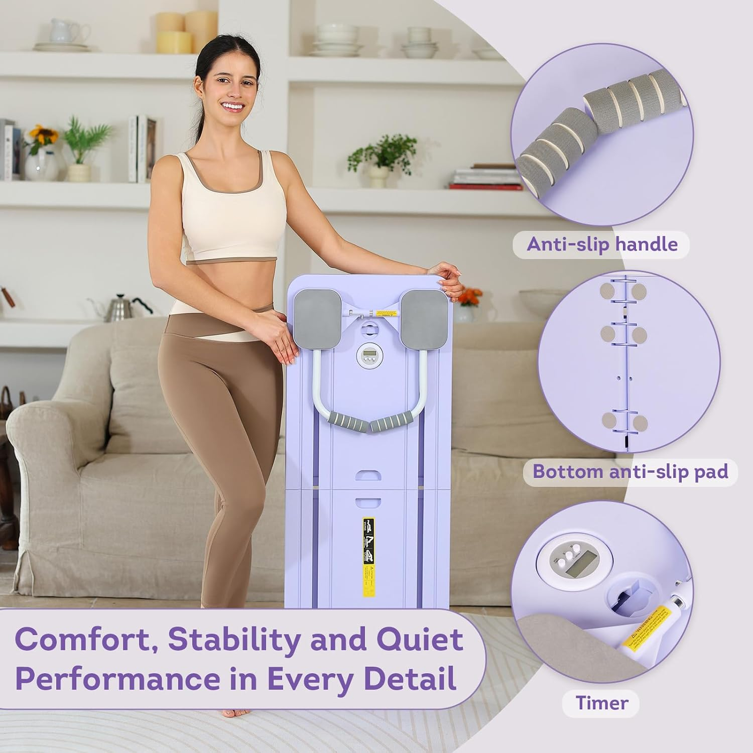 GDSHGS Upgraded Pilates Reformer Machine for Home Multifunctional Abdominal Board Automatic Rebound Ab Roller Wheel Training Board Full Body Workout Equipment image number 1