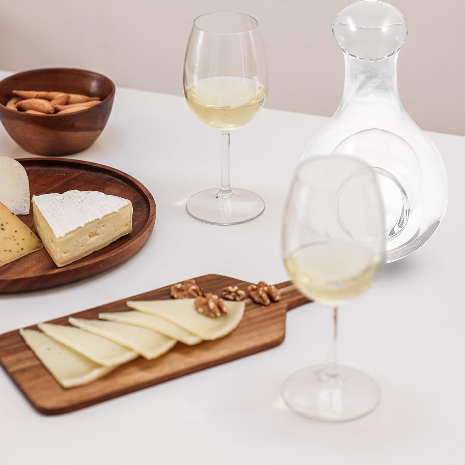 BESPORTBLE Creative Glass Wine Dispenser 385Ml Ice Wine Decanter with Indented Ice Holder Inclined Mouth Whiskey Decanter and Aeration image number 5