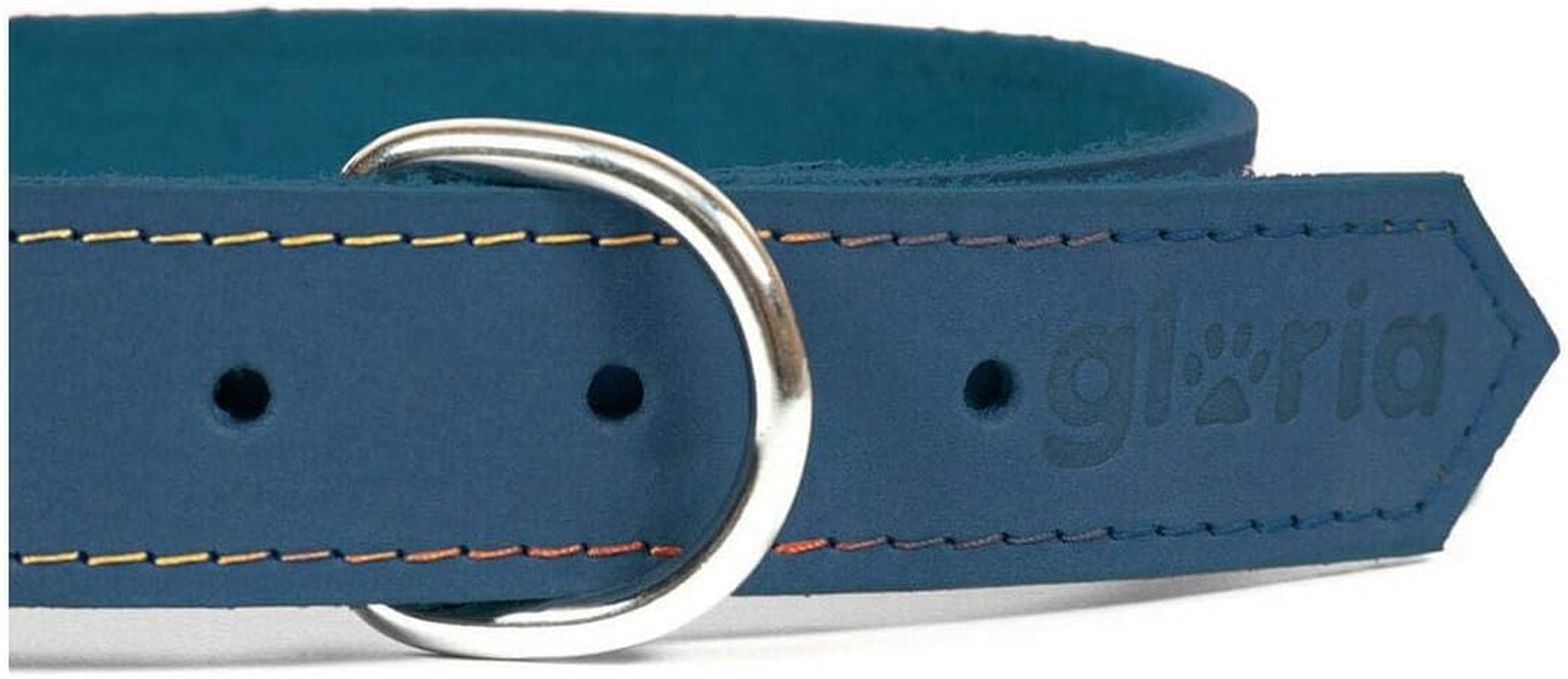 Gloria Nubuck Leather Dog Collar (40Cm) (Blue), Blue, 40Cm