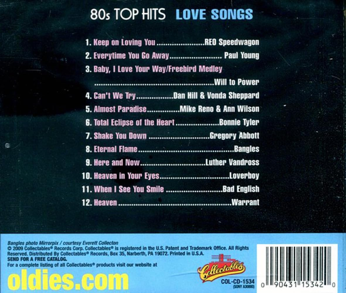Top Hits of the 80S, Love Songs