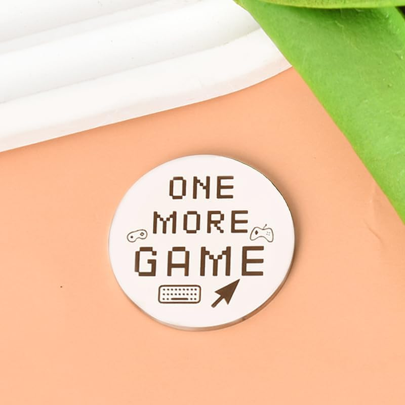 One More Game Time for Bed Decision Coin Maker Gifts for Gamer Teenager Boys Son Boyfriend Husband Valentine'S Day Gifts for Men Adults Funny Video Game Lovers Gifts for Birthday Christmas image number 1