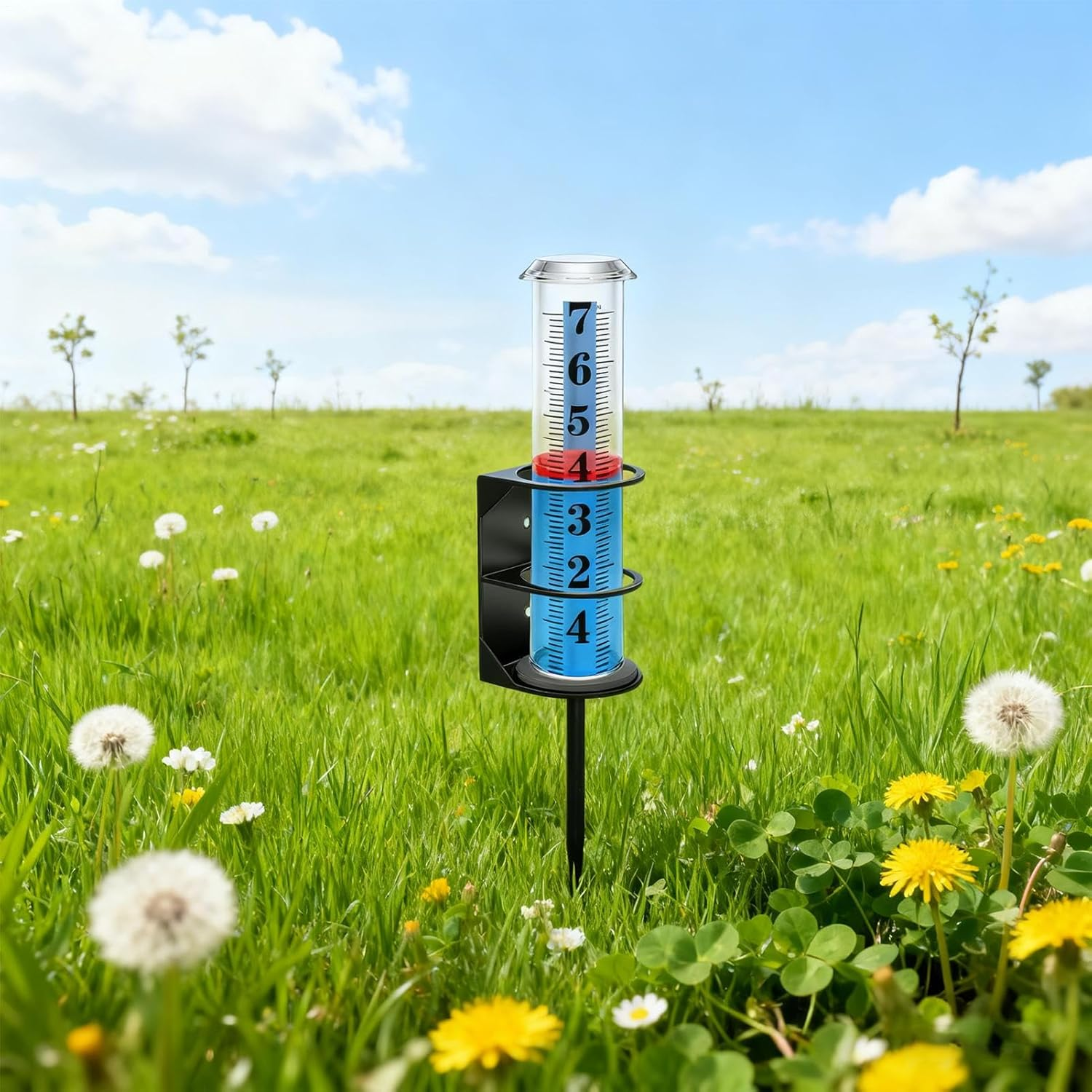 Rain Gauge Outdoor - 8.5X2.36X2.36 Inches Rain Gauges with Stake | Freeze Resistant Tube | Stake Rains Gauge for Outdoors | for Weather Enthusiasts, Gardeners, Farmers, Patio, Balcony, Greenhouse image number 6