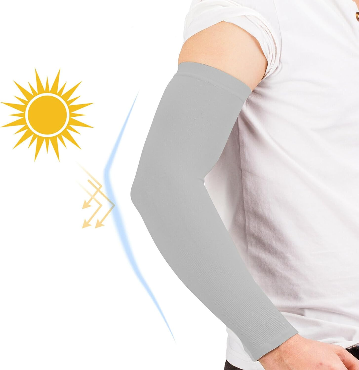 6 Pairs Cooling Arm Sleeves, Sleeves Arm Cover,For Volleyball Basketball Fishing Golfing Cycling Outdoor Sports, Multicolor, Medium image number 2