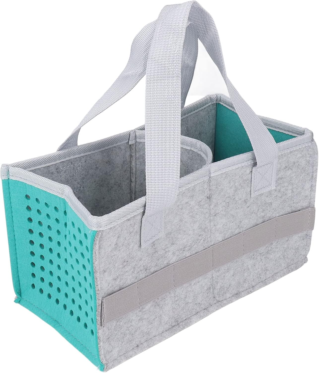 Ejoyous Felt Carrying Case for Toniebox Starter Set with Middle Divider & 6 Elastic Straps Foldable Portable Thick Scratch-Resistant with Handle for Speaker/Headphone Accessories (Pink)