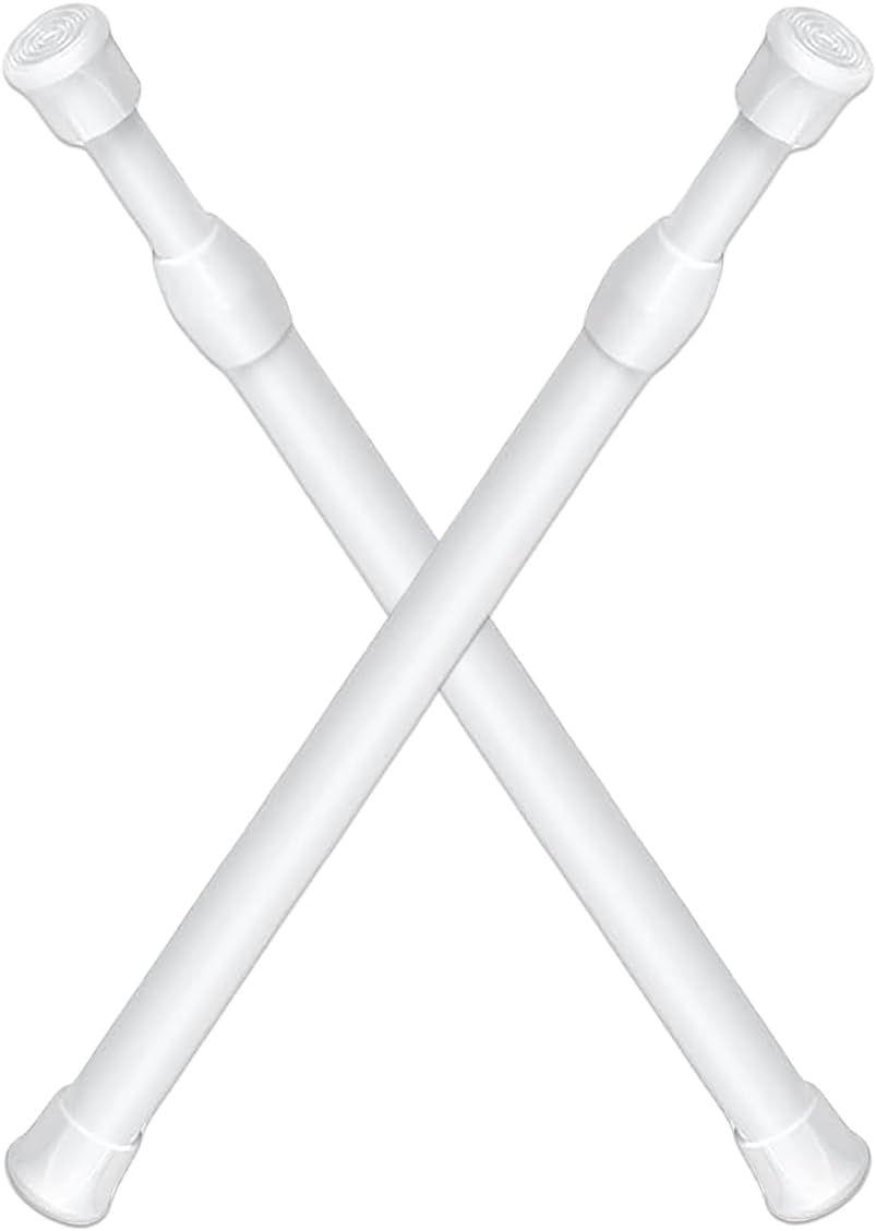 Sgphrzlt Adjustable Sliding Glass Patio Door Security Bar, 40-70Cm Extendable Small Tension Rods, Anti-Slip Window Safety Lock Bars, No Drill Short Curtain Rod, 2 Pack